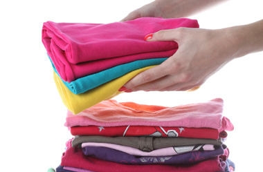Stacking Folded Clothes Stacking Folded Clothes